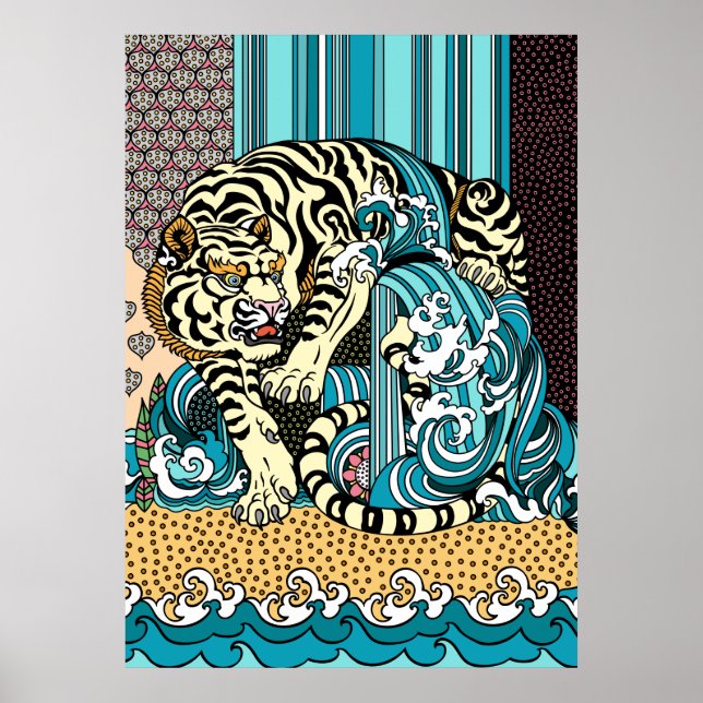 Poster Feng Shui White Tiger (Frente)
