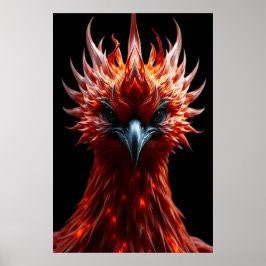 Poster 🔥 Fênix Ascendente - Arte Fantástica de Ave de Fo