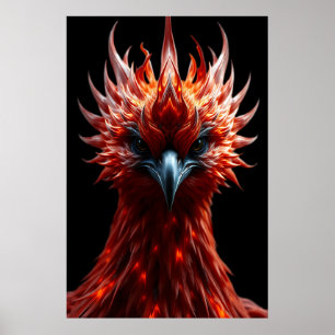 Poster 🔥 Fênix Ascendente - Arte Fantástica de Ave de Fo