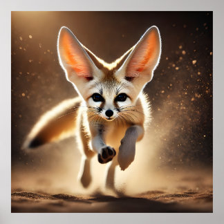 Poster Fennec Fox Em Ação Epic Wildlife