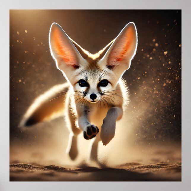 Poster Fennec Fox Em Ação Epic Wildlife (Frente)