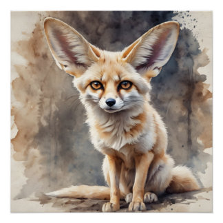 Pôster Fennec Fox n.o 1 Poster brilhante