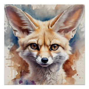 Pôster Fennec Fox n.o 2 Poster brilhante