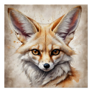Pôster Fennec Fox n.o 7 Poster brilhante