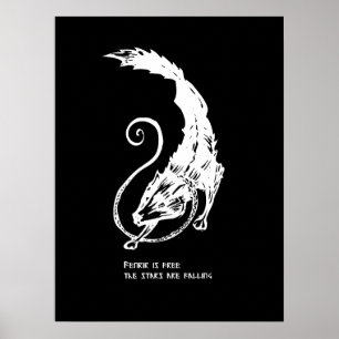 Poster Fenrir Fenris é um cão livre mitologia viking nórd