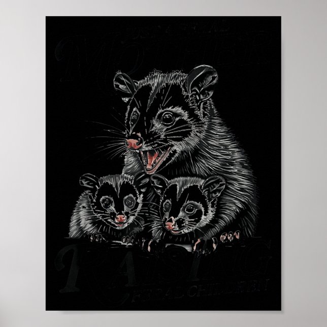 Poster Feral Mom Ossum Funny Animal Quote Mother’s Day  (Frente)