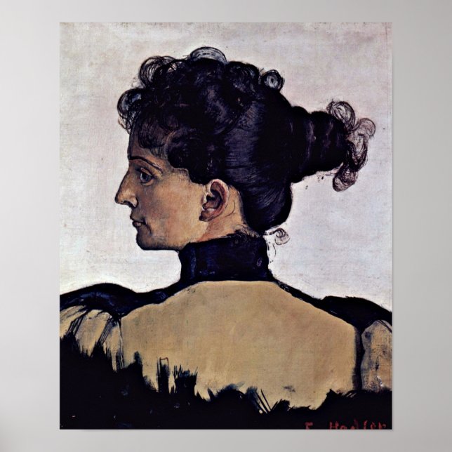 Pôster Ferdinand Hodler - Berthe Jacques, esposa do artis (Frente)