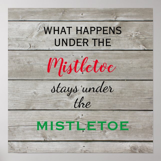 Poster Feriado Colorido Mistletoe (Frente)