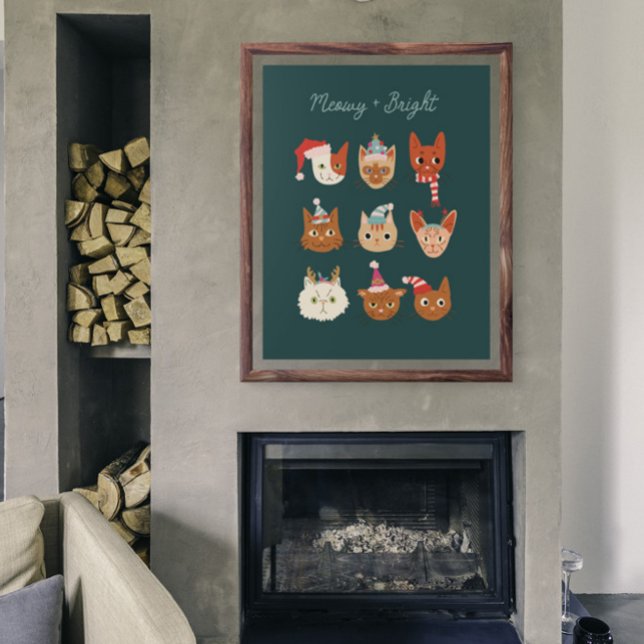 Poster Feriado de Natal Brilhante + Feliz (Criador carregado)