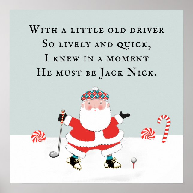 Poster Feriado de Natal de Golfe (Frente)