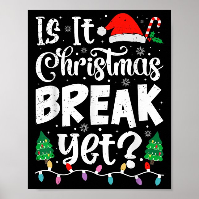 Poster Feriado De Natal Engraçado É O Fim De Natal Ainda  (Frente)