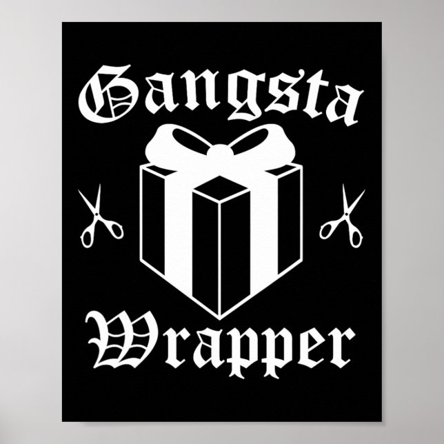 Poster Feriado de Natal Gangsta Wrapper (Frente)
