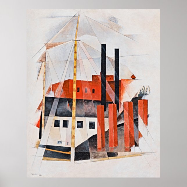 Poster Feriado de Piano Mover por Charles Demuth - (Frente)