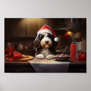 Poster Feriado Festivo de Natal Bernedoodle
