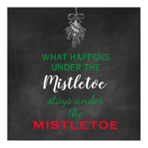 Feriado Mistletodo Chalkboard