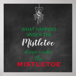 Poster Feriado Mistletodo Chalkboard