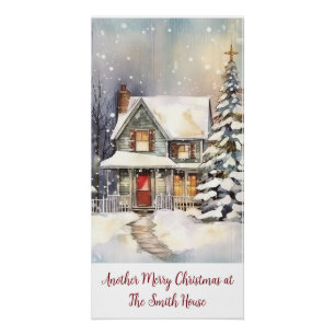 Pôster Feriado Personalizado Da Sua Própria Imagem De Tex