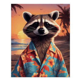 Pôster Feriado Raccoon