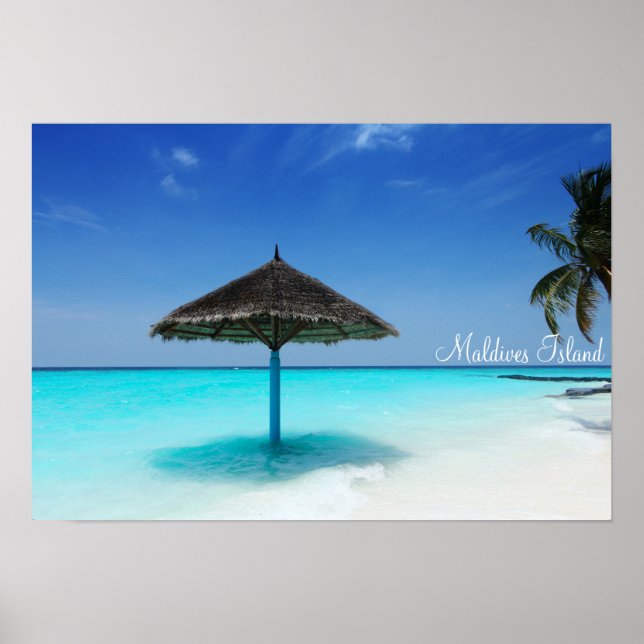 Poster feriado romântico na ilha das Maldivas (Frente)
