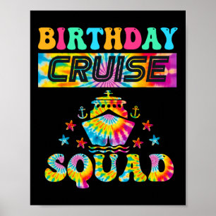 Poster Férias Cruise Squad Cruising de Birthday Correspon