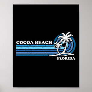 Poster Férias da família Retro Vintage na Florida Cocoa B