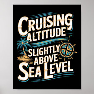 Poster Férias de Cruzeiro Divertidas Amantes do Oceano Ná