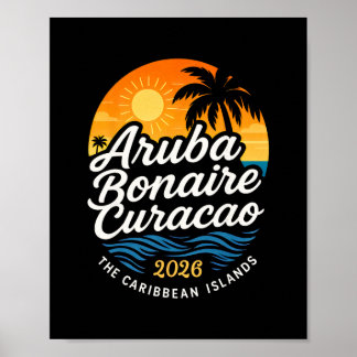 Poster Férias de cruzeiro pelas Ilhas Abc Aru Bonaire Cur