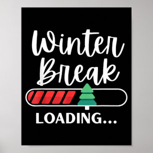 Poster Férias de Inverno Carregando Árvore de Natal Profe