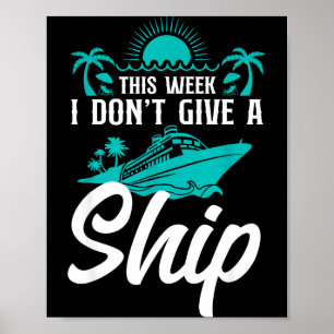 Poster Férias de Navio de Cruzeiro Trocadilho Desta Seman