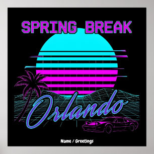 Poster Férias de Primavera 2026 Orlando After Dark Retro