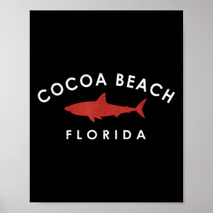 Poster Férias de tubarão da Flórida de Cacau Souvenir Vin