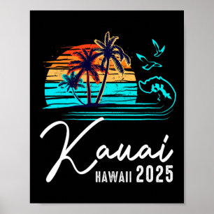 Poster Férias de Verão 2025 em Kauai Hawaii Família Combi