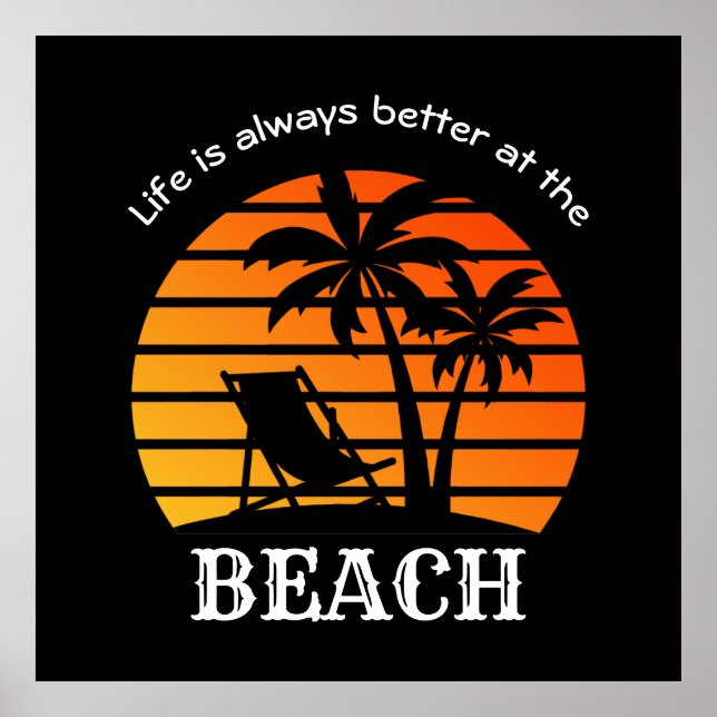 Poster Férias de Verão é sempre melhor na praia (Frente)