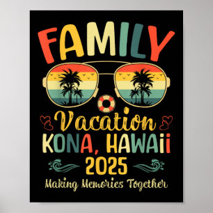 Poster Férias de Verão em Família na Praia de Kona Havaí 