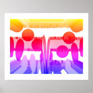 Poster Férias de verão na arte da praia