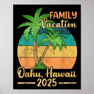 Poster Férias de Verão na Praia da Família Oahu Hawaii 20