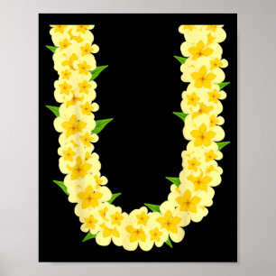 Poster Férias de Verão Tropicais Colar de Flores Havaiano