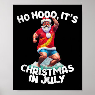 Poster Férias de Verão Vintage Retro Engraçado É Natal