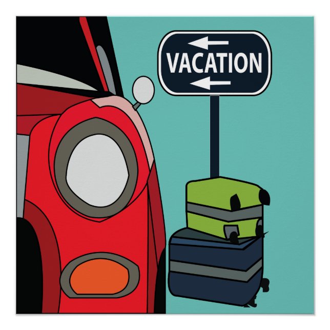 Pôster Férias de Viagem de Carro  (Frente)