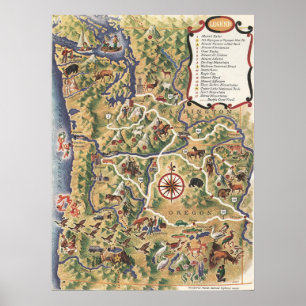 Poster Férias em 1952 no Oregon