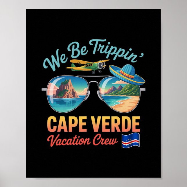 Poster Férias em Cabo Verde Orgulho da Bandeira de Cabo V (Frente)