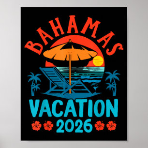 Poster Férias em Família nas Bahamas 2026 Praia Vibrações