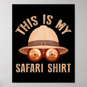 Poster Férias em Família Safari Africano Animais do Zooló