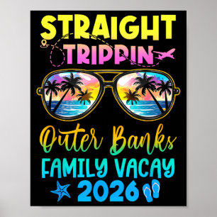 Poster Férias em Outer Banks em Família 2026 Viagem Reto