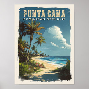 Poster Férias em Punta Cana: Memórias com Vintage