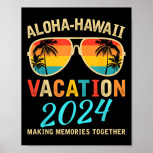 Poster Férias Familiares 2024 Aloha Havaí Matchin Havaian