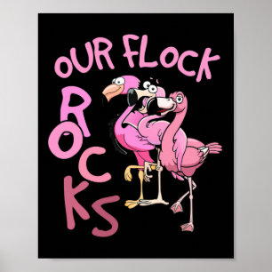 Poster Férias Familiares De Flamingo Correspondendo A Nos