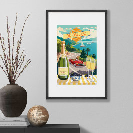Poster Férias Ilustradas Editáveis pelo Prosecco Italiano