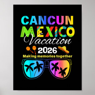 Poster Férias na Praia de Cancun México 2026 Grupo de Via