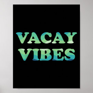 Poster Férias Tropicais da Família de Praias Vacinas Vibe